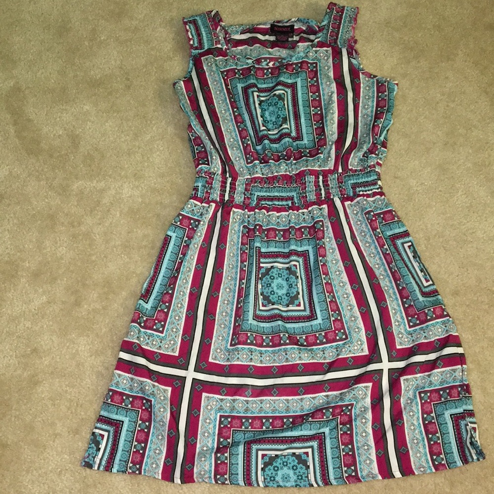 Geometric print dress